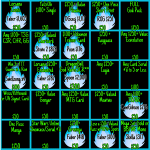 BLACKOUT Bingo !Jackpot - Info Only - No Purchase Necessary