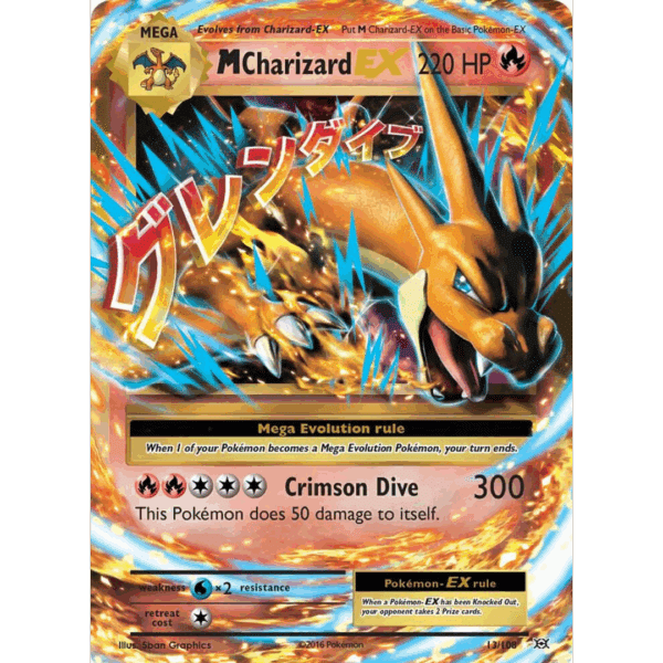 RAZZ - 10 Spots NM Mega Charizard (XYE)
