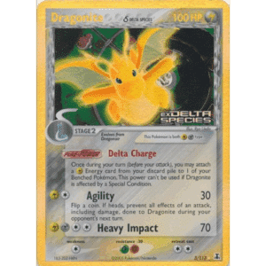 RAZZ - 10 Spots LP Reverse Stamped Dragonite exDelta Species