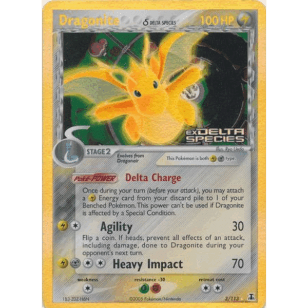 RAZZ - 10 Spots LP Reverse Stamped Dragonite exDelta Species