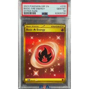PSA 10 Basic Fire Energy Gold #230 (Obsidian Flames)
