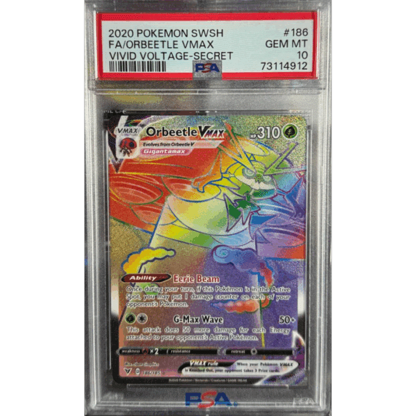 PSA 10 Vivid Voltage Orbeetle VMAX Rainbow