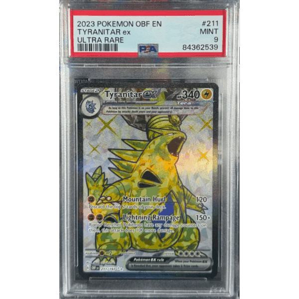 PSA 9 Tyranitar ex Full Art #211 (Obsidian Flames)