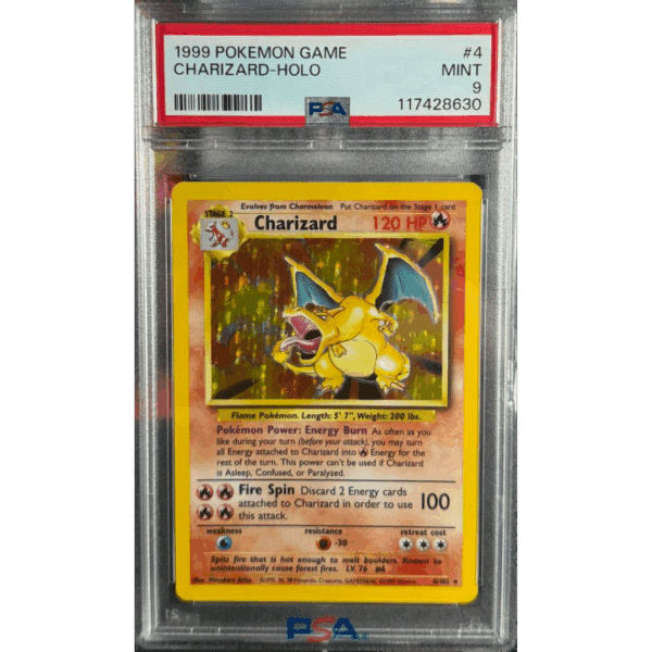 PSA 9 Base Set Unlimited Charizard Holo #4