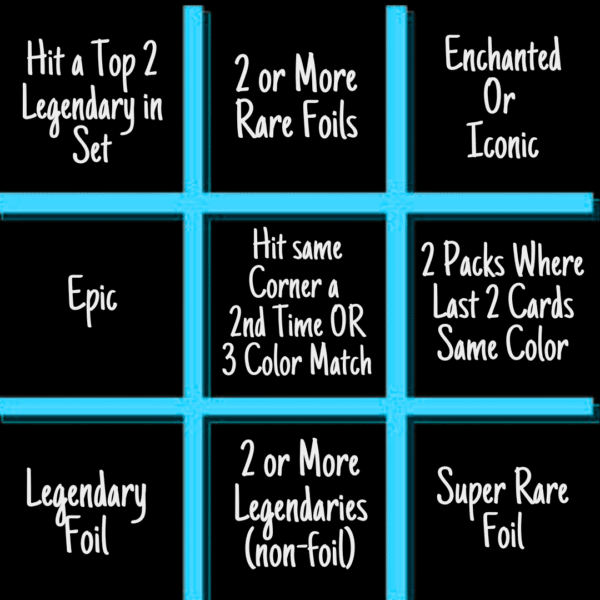 NEW! - Lorcana Tic-Tac-Toe Add-On (Read for Rules - 1 Per 10 Packs)