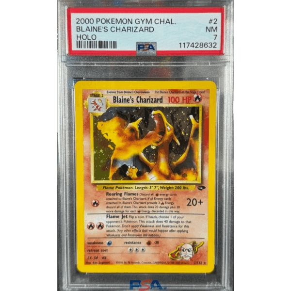 RAZZ - 10 Spots PSA7 Blaine's Charizard MAIN