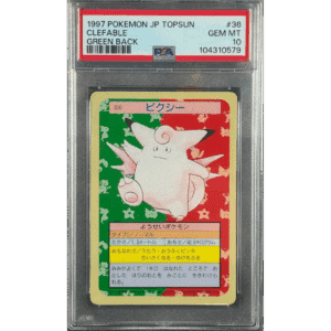 PSA 10 Clefable 1997 Japanese Topsun (Green Back #36)