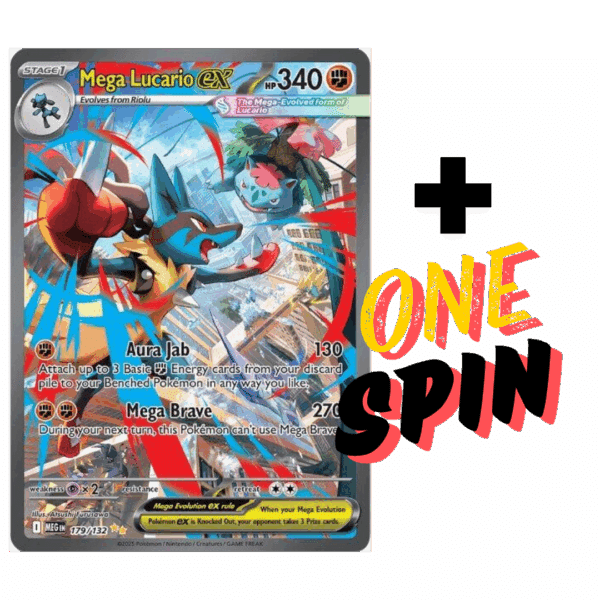 RAZZ - 10 Spots Mega Lucario + 1 Slab Spin (e)