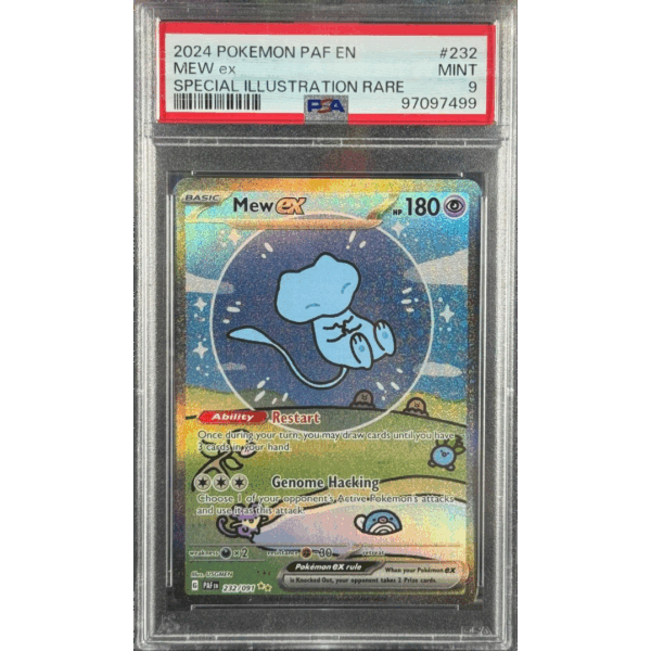 PSA 9 Mew ex SIR (Paldean Fates #232)