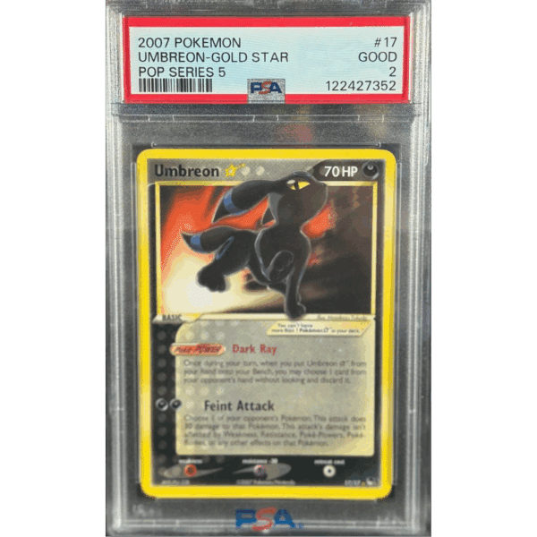 PSA 2 Gold Star Umbreon Pop Series 5 #17