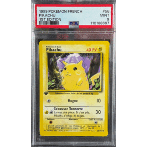 PSA 9 French 1st Edition Pikachu (Base Set #58)
