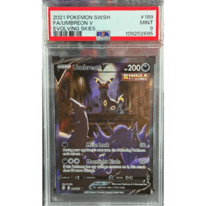 PSA 9 Umbreon V Alt Art (Evolving Skies #189)