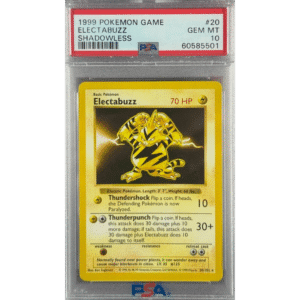 PSA 10 Shadowless Base Set Electabuzz #20