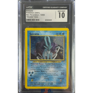 CGC 10 Suicune Double Holo Error #14 Neo Revelation