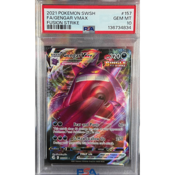 RAZZ - 10 Spots Gengar VMAX PSA10 (GXM)