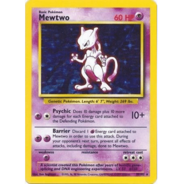 RAZZ - 10 Spots MP Base Set Mewtwo Holo