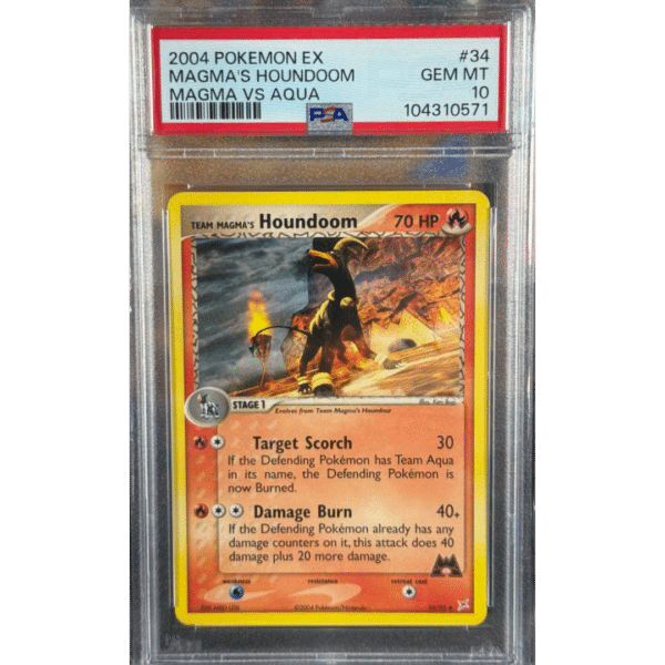 PSA 10 Team Magma's Houndoom #34
