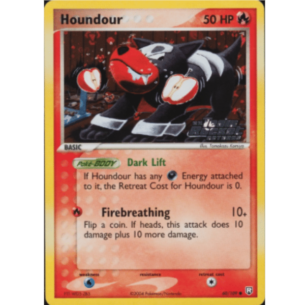 RAZZ - 10 Spots LP/NM Team Rocket Returns STAMPED Houndour +2 Degen Tickets (TRH)