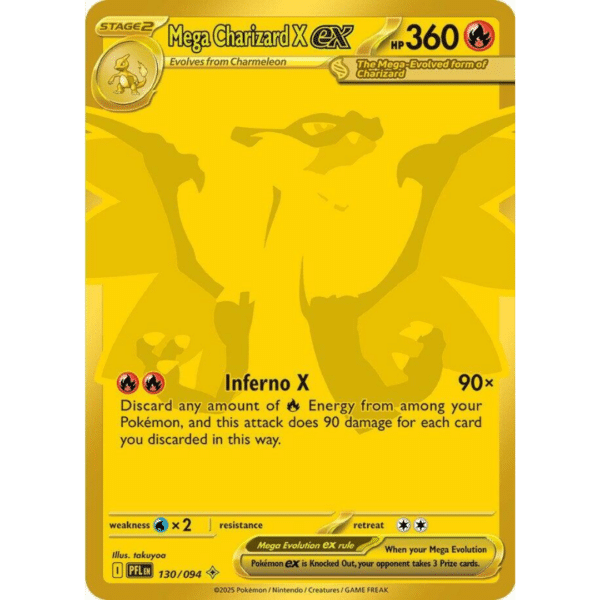 SOLO - 10 Spots - Gold Charizard X
