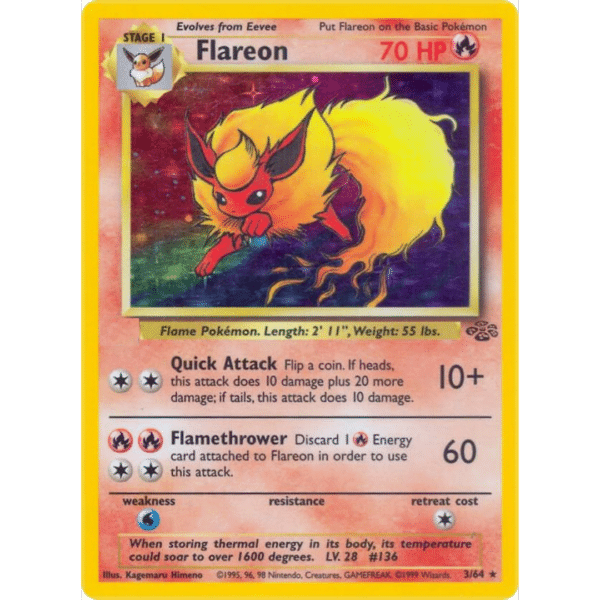 RAZZ - 10 Spots (+1FS) LP Fossil Holo Flareon