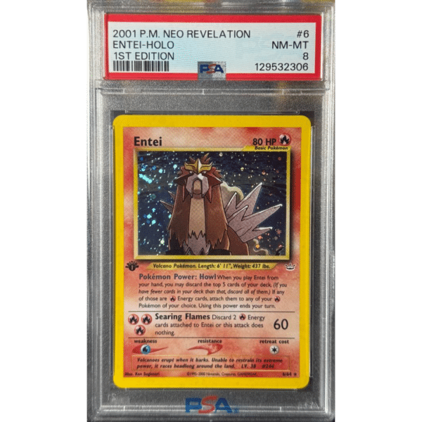 RAZZ - 10 Spots PSA8 1st Ed Entei Main +10 Degen Tickets (EN)