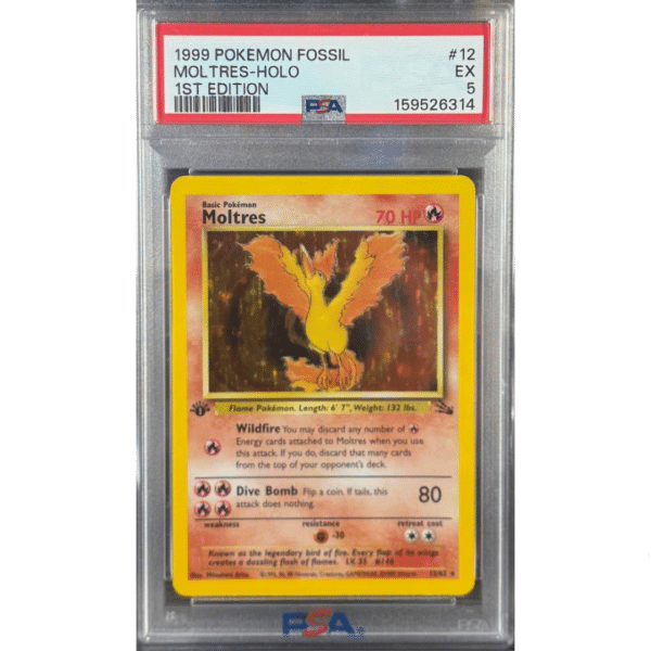 RAZZ - 10 Spots PSA5 1st Ed Moltres Holo