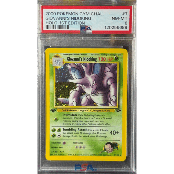 RAZZ - 10 Spots PSA8 1st Ed Nidoking Main +5 Degen Tickets (NI)