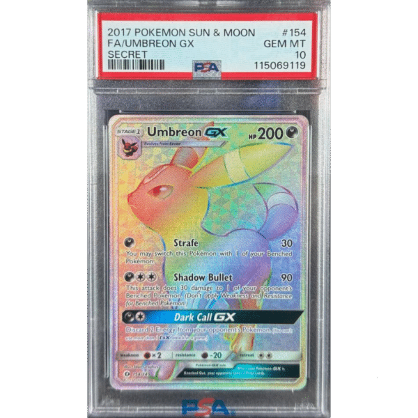 RAZZ - 10 Spots (+6 Flawless Spots) PSA10 Rainbow Umbreon GX Main (RU)