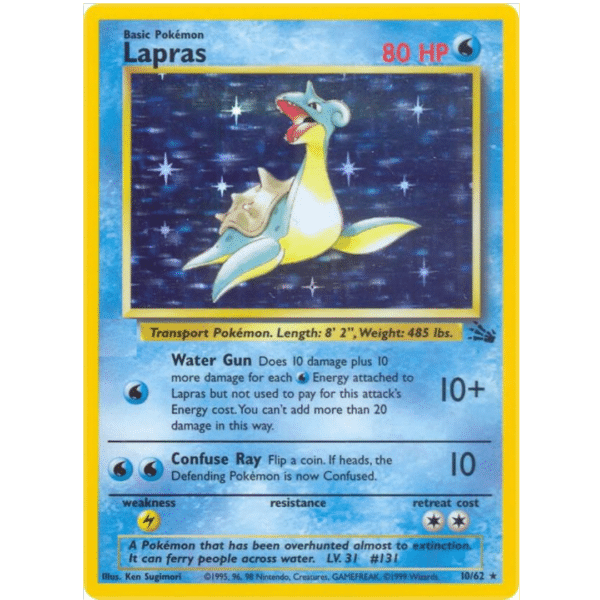 RAZZ - 10 Spots MP Fossil Holo Lapras
